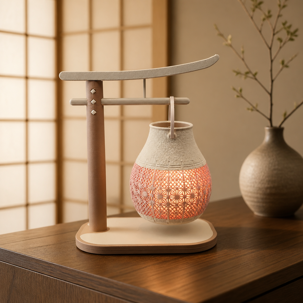 Japanese Kumiko Lantern | Torii Gate Inspired Tea Light Holder